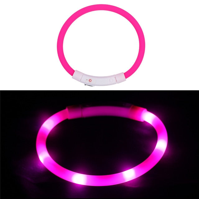 Rechargeable Flashing Night Dog Collars