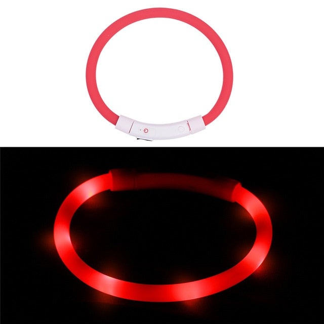 Rechargeable Flashing Night Dog Collars