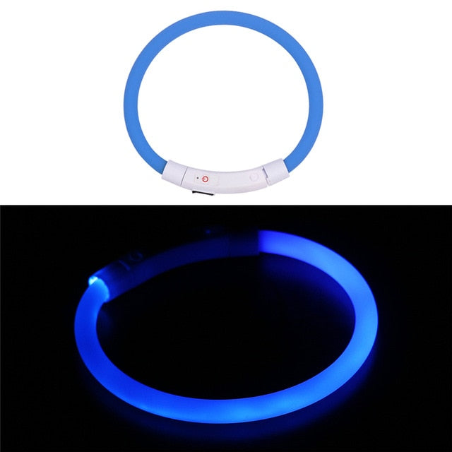 Rechargeable Flashing Night Dog Collars