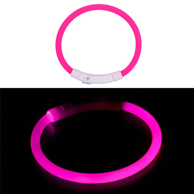 Rechargeable Flashing Night Dog Collars