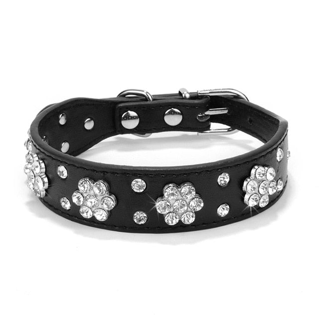 Bling Rhinestone Puppy Collars