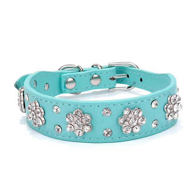 Bling Rhinestone Puppy Collars