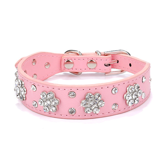 Bling Rhinestone Puppy Collars